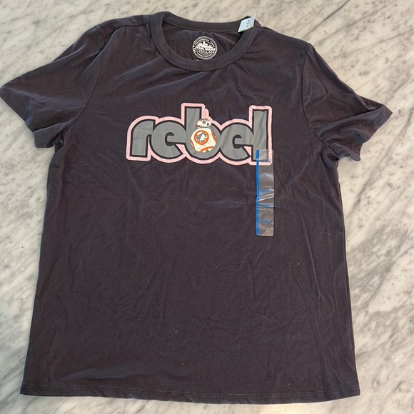 Star Wars T shirt Rebel BB8 Kids Large 12 14 NWT soft Grey - Picture 1 of 4